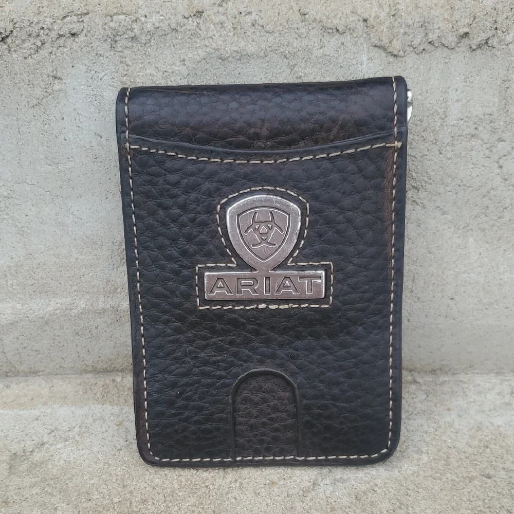 Ariat Black Leather Card Holder